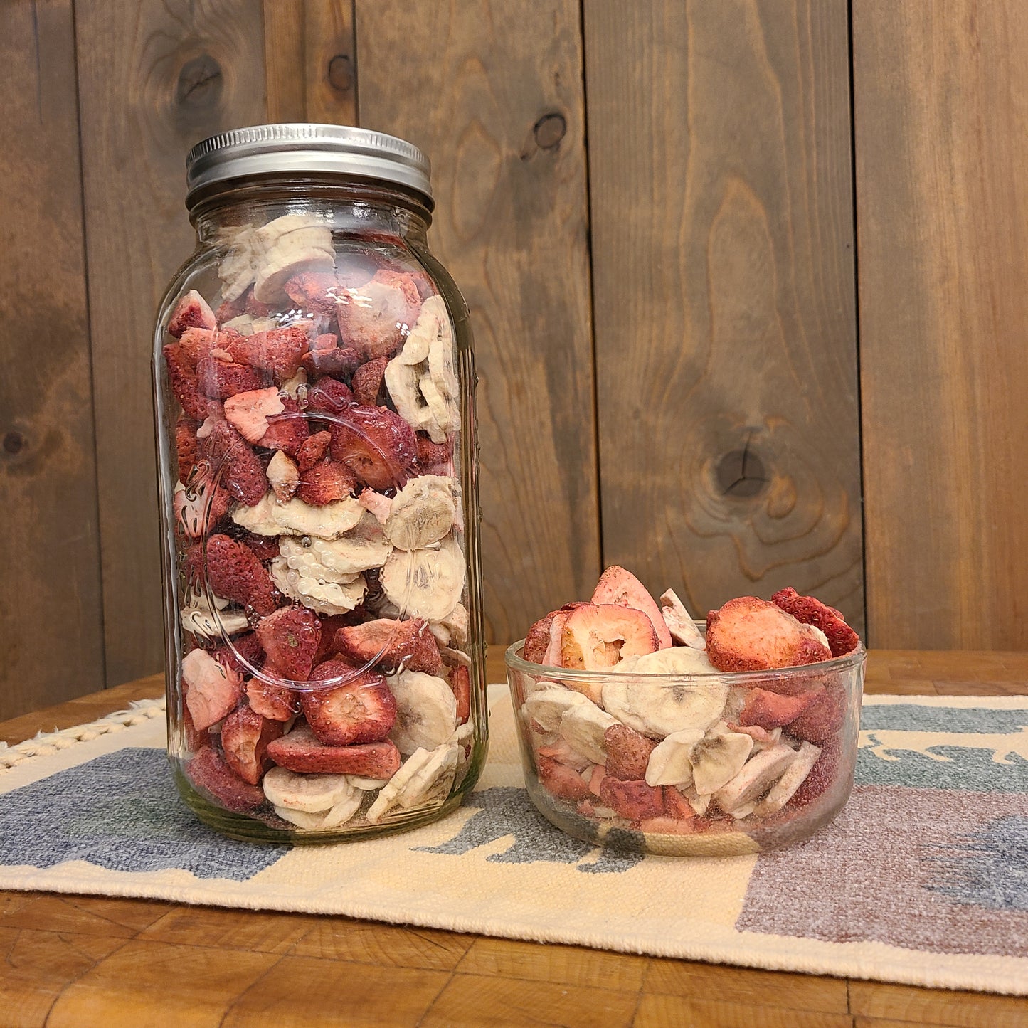 Case of 2 half gallon jars- Strawberry/Banana Mix